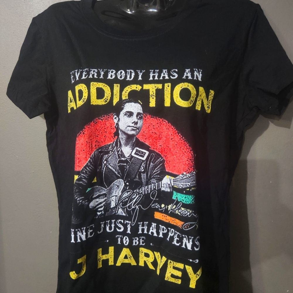 PJ Harvey women's medium band t shirt black